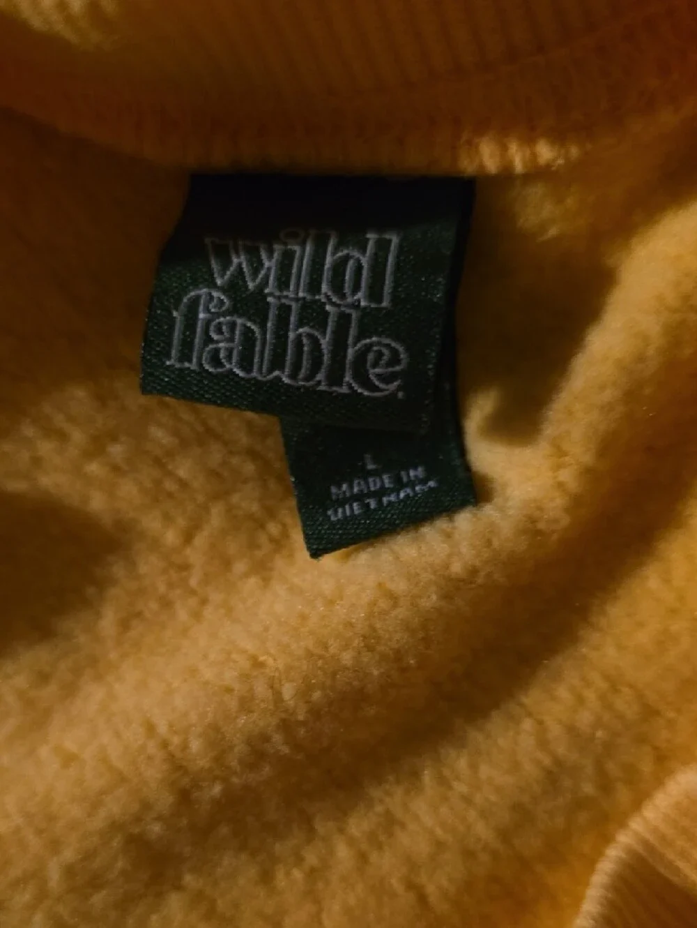 wild fable Mustard Yellow Fleece Sweatshirt - Picture 2 of 4